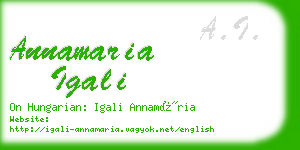 annamaria igali business card